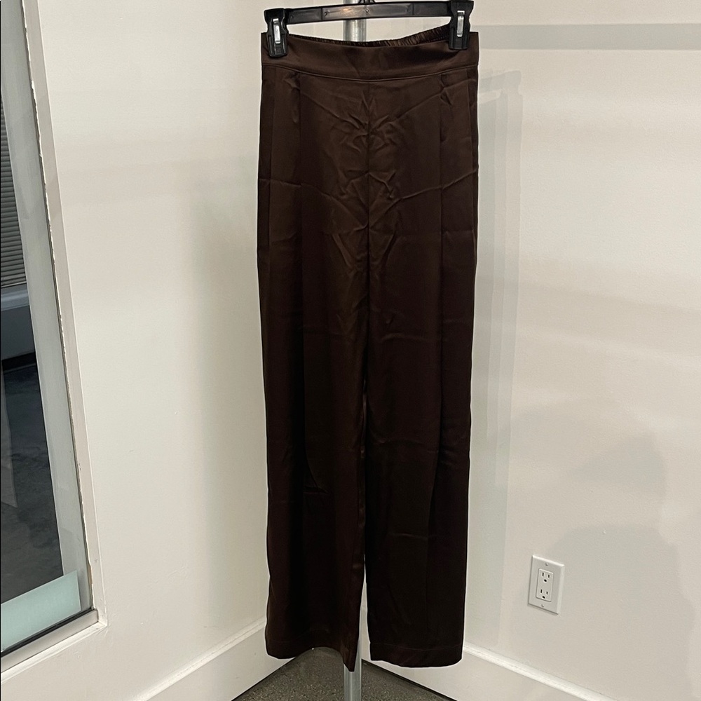 NWOT Velvet by Graham and Spencer Silk Brown Pants